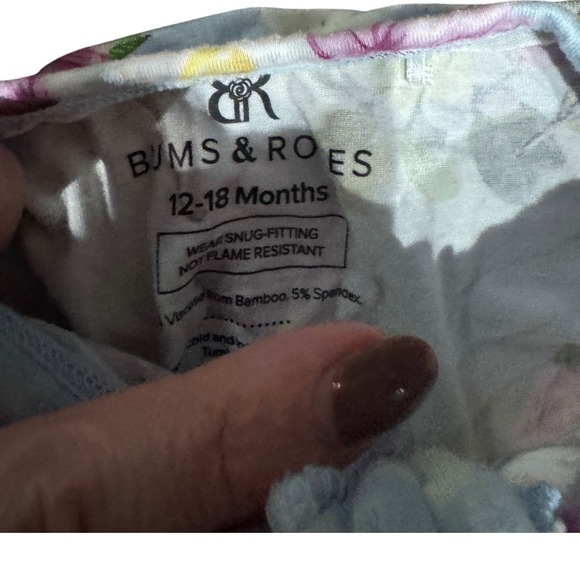 Bums and Roes 12-18 Months Bunny Floral Ruffle Romper Bamboo Easter - Picture 2 of 3